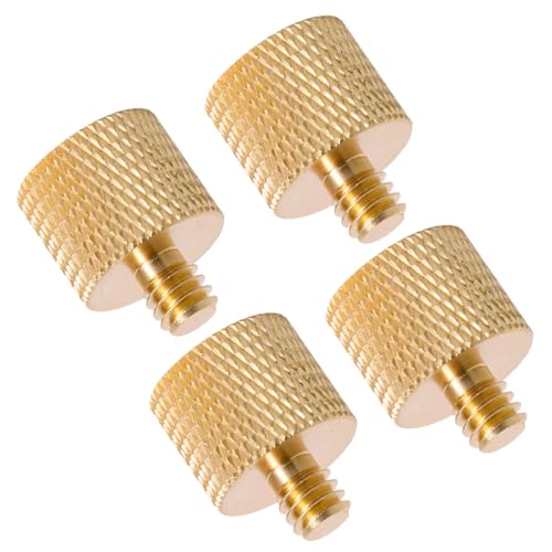 Adaptador de tornillo de 3/8 a 1/4 STOBAZA de cobre para cámara y trípode kit de 4 piezas