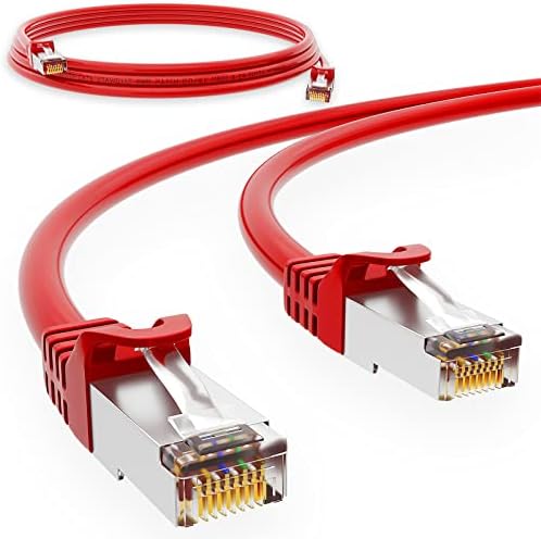 HB-DIGITAL 50 m kabel sieciowy LAN CAT.6 - prędkość transmisji do 1 Gbit/s - wtyczka RJ45 25 cm cat 6 czarny miedziany Profi S/FTP Cat6 Ethernet Cable Patchcable Switch Router Modem
