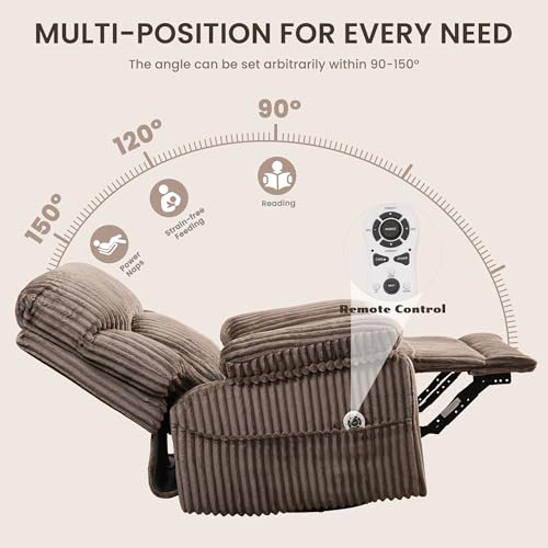 Sillón reclinable eléctrico marrón con masaje miniatura 4
