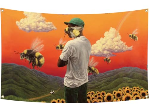 ZIVNIA Rapper Flag 3X5 Ft With Four Brass Grommets Funny Flag Decoration Rapper Merch for College Bedroom Room Dorm Wall Party Poster Tapestry