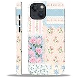 COTAIL Case Designed for iPhone 13 14, Hybrid 2-Layer Case, Military-Grade Protection Durable Shockproof Anti-Scratch Phone Case, Floral Lace Patchwork