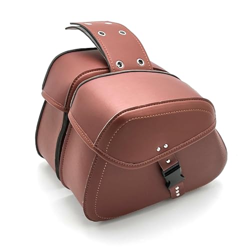 UNISTRENGH Retro Pannier Rack Bag for Bicycle Motorcycle Scooter E-bike PU Leather Waterproof Side Bag Hanging Bags Rear Double Bag Pack for Pannier Rack (Brown), BPB0236451_0509