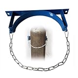 Wall Mount Gas Cylinder Storage Rack – Heavy Duty Oxygen Tank Holder with Safety Chain & Screws, Steel Cylinder Bracket for Secure Gas Bottle Storage(Single Bottle)