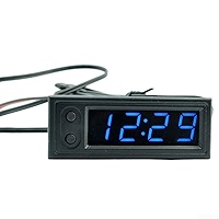 3 En 1 Numérique Horloge De Voiture Thermomètre Voltmètre Intérieur Tem Température Voltmètre Affichage à LED