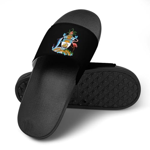 Coat of Arms of The Bahamas Non Slip Slides Sandals for Women Men Quick Drying Shower Shoes for Bathroom Pool Beach4
