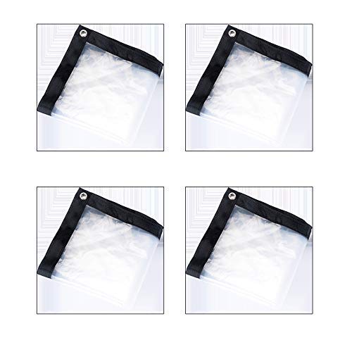 DEWAN SONS Rainproof Cloth Transparent Plastic Sheet 7 ft x 7 ft Tarpaulin with Grommet and Reinforced Edges, Rain Insulation Sunscreen Balcony Plant Canopy