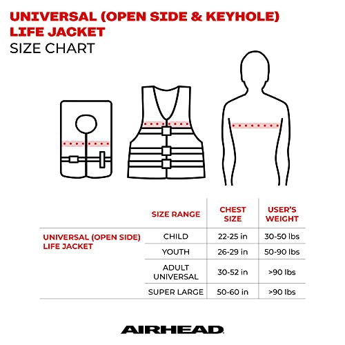 Airhead Adult Type Ii Keyhole Life Jacket, Coast Guard Approved, Orange #TOP2