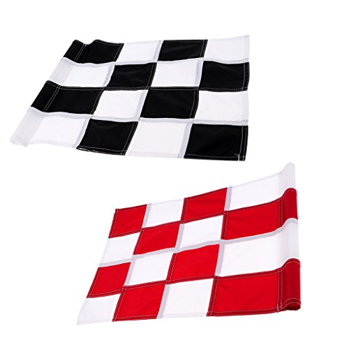 YIJU 2 Pacotes Duráveis ​​para Praticar Golfe No Quintal Buraco Pole Cup Flag Putting Green Flags
