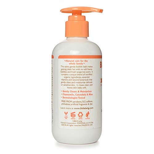 Image of Little Twig Bubble Bath, Baby Bath Essential with Natural Plant Derived Formula, Vegan, Gluten-Free, Paraben-Free, Happy Tangerine Scent, 8.5 fl. oz.