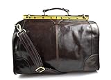  Borsone viaggio in pelle doctor bag con manici e tracolla borsa pelle uomo donna moro borsa cabina pelle borsa weekend borsone pelle