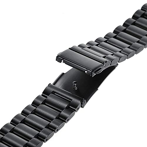 Correa de acero inoxidable 18mm con cierre de seguridad para Garmin Venu 2S 3