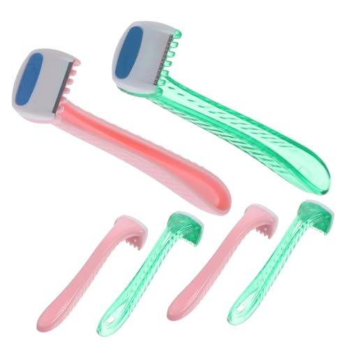 MUSISALY 6個女性用カミソリシェーバー 脚 腕 陰部用ヘアトリマー 旅行に便利なコンパクト 保護カバー付き 滑りにくい設計