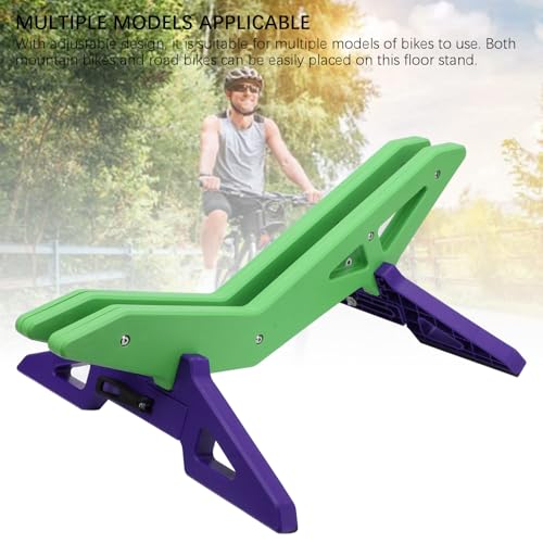 Soporte de suelo ajustable universal de ABS resistente con liberacion rapida para bicicleta 4