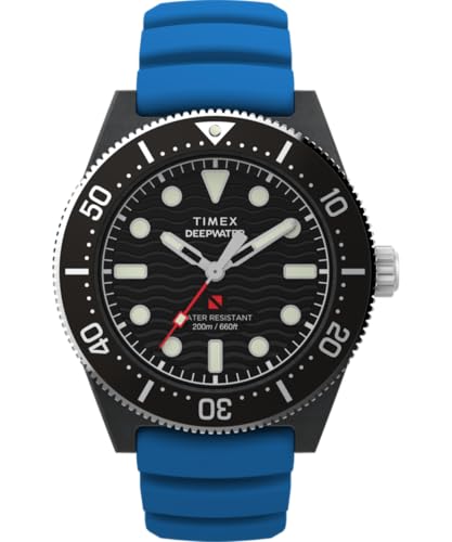 Montre à quartz Timex Deep Water Reef pour homme avec bracelet en caoutchouc