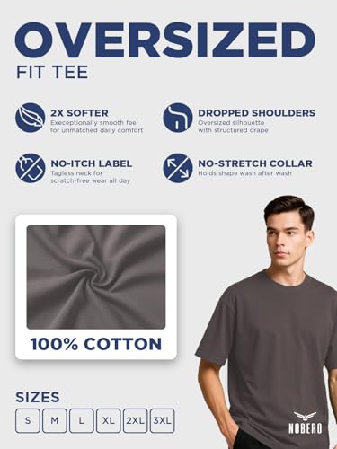 T-shirt surdimensionné graphique imprimé vert olive NOBERO - 5