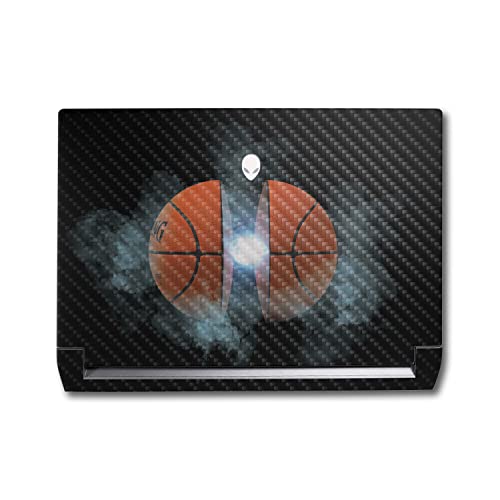 Image of MightySkins Carbon Fiber Skin Compatible With Alienware M17 R5 (2022) Full Wrap Kit - Basketball Orb | Protective Durable Textured Carbon Fiber Finish | Easy To Apply & Change Styles | Made in the USA