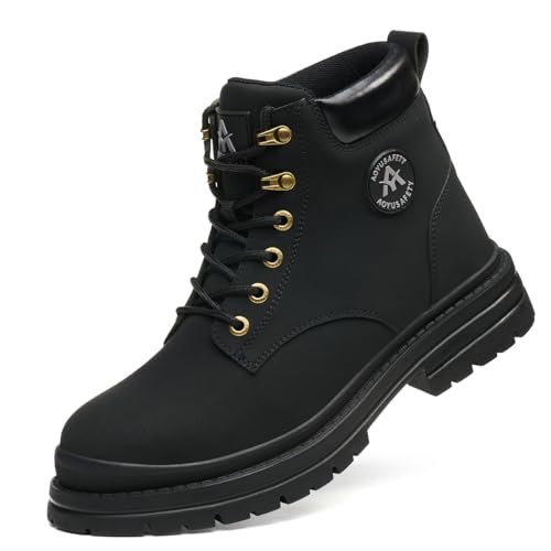 Image of Work Boots for Men,Lightweight Breathable High Top Steel Toe Boots,Unbreakable Steel Toe Shoes,Non Slip Safety Work Shoes.