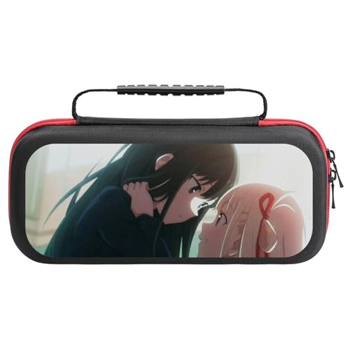 Switch ケース かわいい リコリスリコイル 井ノ上たきな 錦木千束 スイッチ 収納ケース カバー ナイロン素材 全面保護 防塵/防水/防汚/耐衝撃 26x11.5x5.2cm Switchに対応 保護用ハードケース 大容量な収納力 アクセサリーポーチ