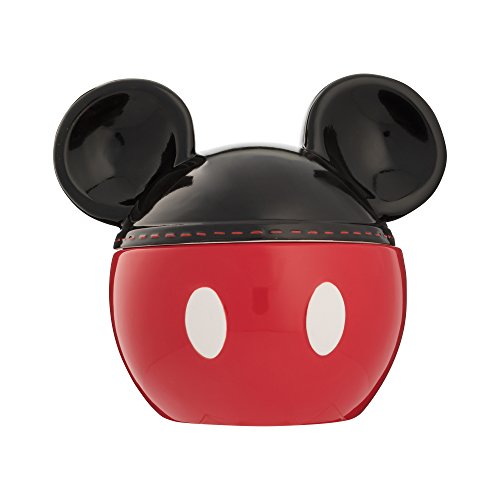 Vandor Disney Mickey Mouse Sculpted Ceramic Cookie Jar, Red, Black