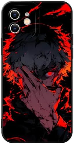 ROSE RAIN Soft Phone Case Compatible with iPhone 16 Shockproof Protective Phone Cover for Men Boys Anime Fashion Aesthetic Punk Style G10415Q Black image 2