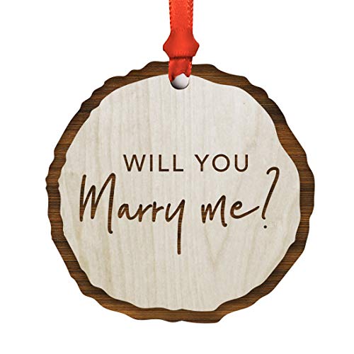 Andaz Press Engraved Real Natural Wood Rustic...