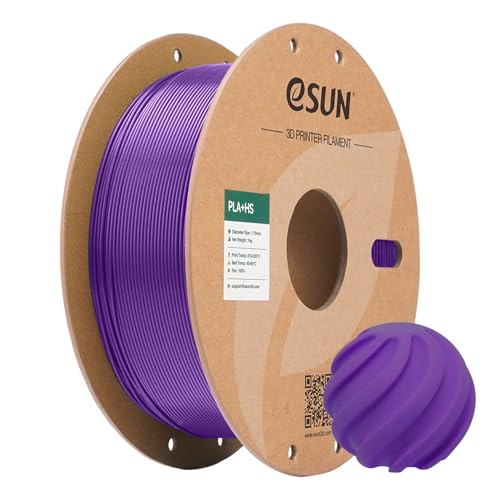 Image of eSUN High Speed PLA+ Filament 1.75mm, 3D Printer Filament Speedy PLA Plus for Fast Printing, Dimensional Accuracy + /- 0.03mm, 1KG Cardboard Spool 3D Printing Filament for 3D Printers, Purple