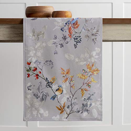 Maison D' Hermine Tablerunners 100% Cotton Decorative Tablerunner Table Cover For Gifts, Holiday, Dinner & Dining, Equinoxe - Grey (Double Layer) - Thanksgiving/Christmas (14.50"X108") #TOP7