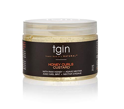 Tgin Honey Curls Custard For Natural Hair - Dry, Curly, Damaged Hair - 12 Oz, 354.88 ml (Pack of 1)