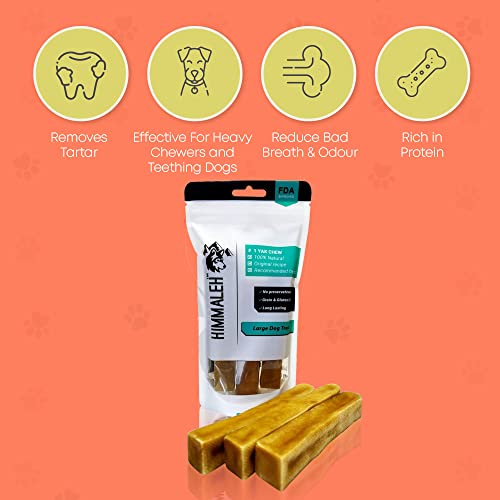 Himmaleh Yak Chews for Dogs, Yak chews for dogs Large (pack of 3), Protein Rich Dog Chews Long Lasting Natural - Image 3