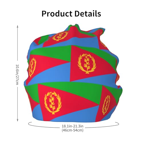Flag of Eritrea Children Hip Hop Knitted Hat Kids Elastic Leisure Knit Cap Warm Sleep Beanies Black2