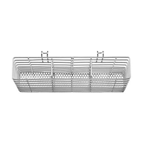 SANNO Silverware Organizer - Cutlery Utensil Holder Stainless Steel Drying Rack Drainer for Kitchen Silverware