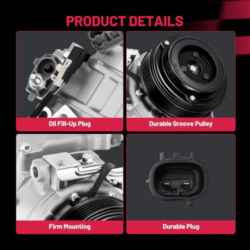 BDFHYK 198358 Air Conditioning AC Compressor with Clutch Compatible with Ford Explorer Flex Taurus Police Interceptor Sedan 2013-2019, Fit for Lincoln MKS MKT MKZ 2013-2016, Replaces 648337 by BDFHYK - Used condition - Image 6