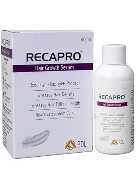 Recapr’o Hair Serum for Men & Women | Helps Reduce Hair Fall, Supports Thicker-Looking Hair, Strengthens Roots & Nourishes Scalp | Lightweight Non-Greasy Formula | 60ml
