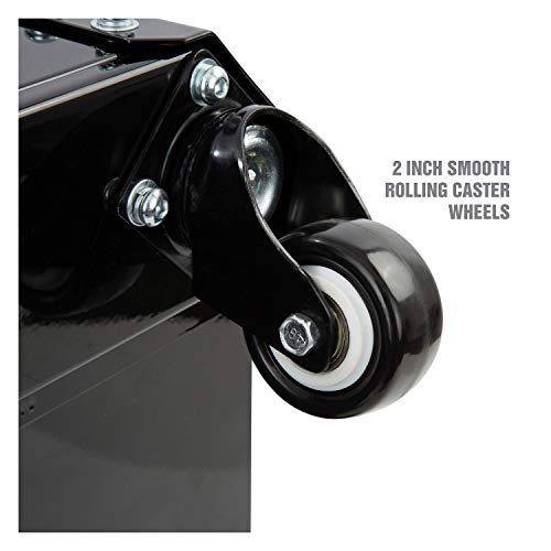 Oemtools 24994 Workshop Creeper Seat (Black), Mechanics Stool With Wheels, Rolling Work Seat With Built In Toolbox, Mechanic Roll Chair With Cupholder #TOP5