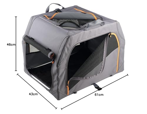 HUNTER Hundetransportbox mit Aluminium-Gestell Größe S