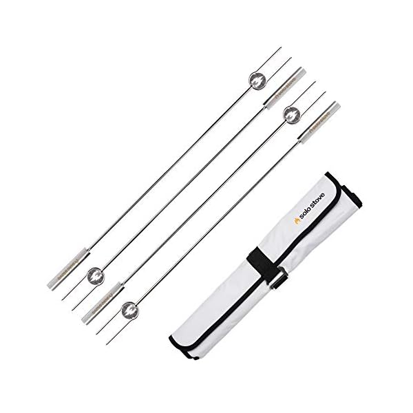 Solo Stove Grillspieße und Werkzeug für Feuerstelle | Accessoire Set für Feuerschalle, Lagerfeuer: Incl. 4X Grillspieße…