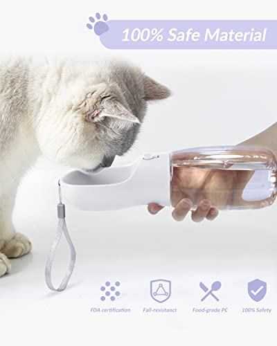 Paoakaola Dog Water Bottle 2 In 1, Leak Proof Portable Pet Water Bottle With Food Container, Outdoor Portable Water Dispenser For Cat, Rabbit, Puppy For Walking, Hiking, Camping, Travel(19Oz White) #TOP2