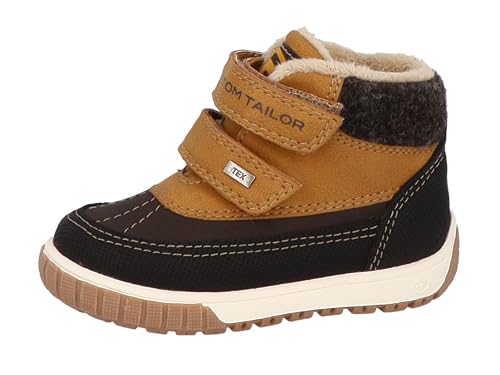 Tom Tailor 4274701 Stiefelette, Black-Camel, 30 EU