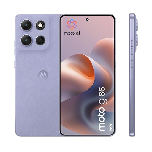 Motorola Moto g86 5G Smartphone (6,67“-Super-HD-Display, 50-MP-Kamera mit Moto-AI, 8/256 GB, 5100 mAh, Android 15) Pantone Cosmic Sky, inkl. Schutzcover