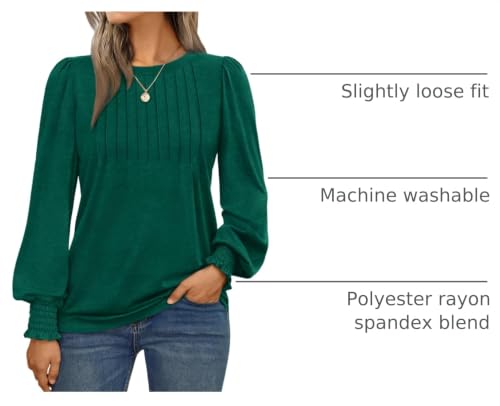 Image of AUTOMET Womens Long Sleeve Shirts Fall Blouses Tops Business Casual Outfits