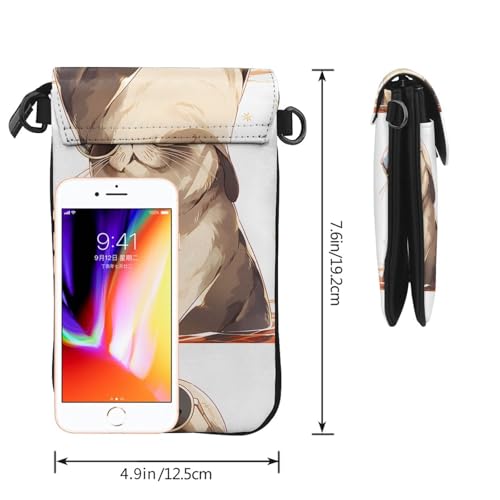 Petit sac à main pour téléphone portable en cuir YYHWHJDE motif phoque