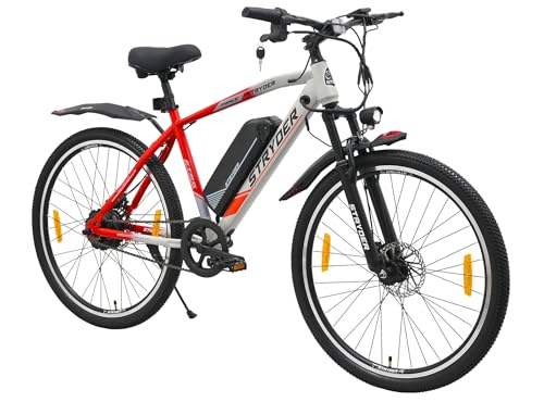 Image of Stryder TORQ-X 27.5 inch Electric Cycle for Men and Women with Removable 8.7Ah Li-Ion Battery, LCD Display, 5 PAS Levels & Walking Mode | Up to 40 KM Range | Hi-Tensile Steel Frame|Unisex Electric Bicycle