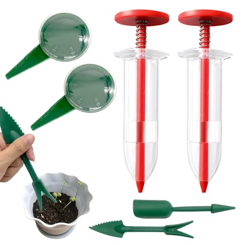 Vordpe 6 Piezas Esparcidor de Plantas Sembradora Herramienta de Jardín Dispensador de Semillas Jardinera de Jardín de Mano para Pequeñas Herramientas Manuales de Jardín para Sembrar