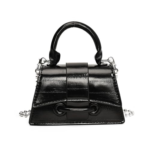 KBRPEY Bolso Mujer Bandolera Pequeña Moda Crossbody Cuero PU Bolsos con Manija Superior para Fiesta Boda Ceremonia (Negro)