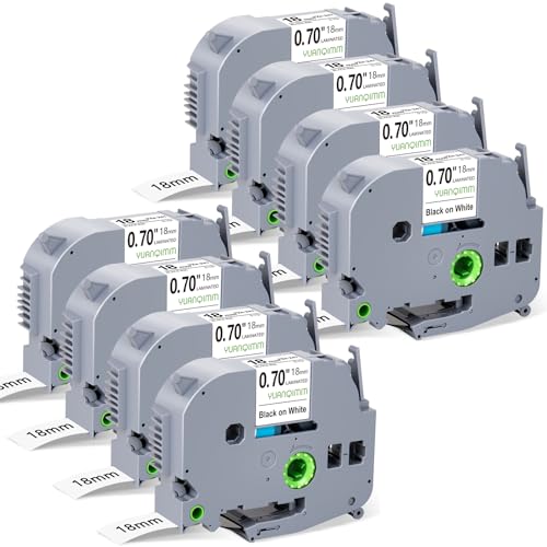 Rubans TZe-241 18mm blancs TZc-241 pour étiqueteuse PTouch PTD400