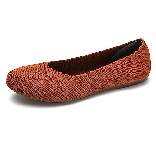 Image of Women's Ballet Flat Dressy Casual Knit Shoes Round Toe Women Mesh Flats