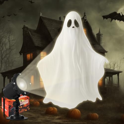 Treela Ghost Projector Outdoor Halloween Light Decoration, Dynamic