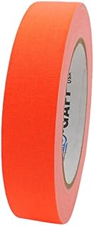 Pro-Gaff RS127OR24X25 24 mm x 25 yd Fluorescent Matt Cloth Tape