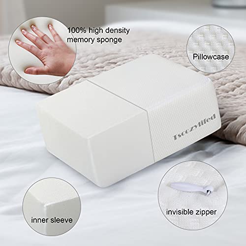 Tscozylifed Cube Memory Foam Pillow, Square Memory Foam Pillow, Travel Pillow, Side Sleeper Pillow, Neck Pillows For Pain Relief Sleeping, Made Of Soft Memory Rebound Cotton And Pillow Cover 15X12X6 #TOP2
