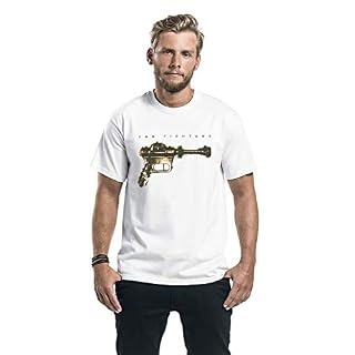 Foo Fighters Ray Gun T-Shirt Manches Courtes Blanc – Image 3